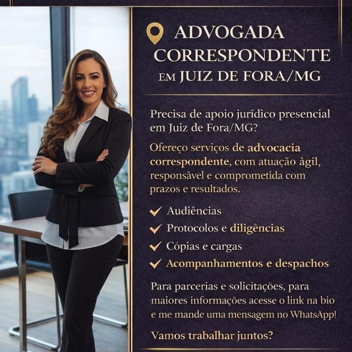Advogada Correspondente em Juiz de Fora/MG